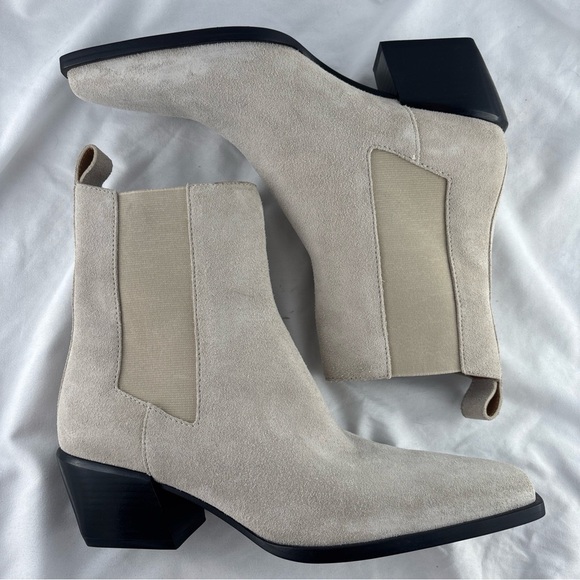 Rag & Bone Joni Suede Leather Chelsea Boots Light Sand Women's 10 Euro 40 - Picture 9 of 15